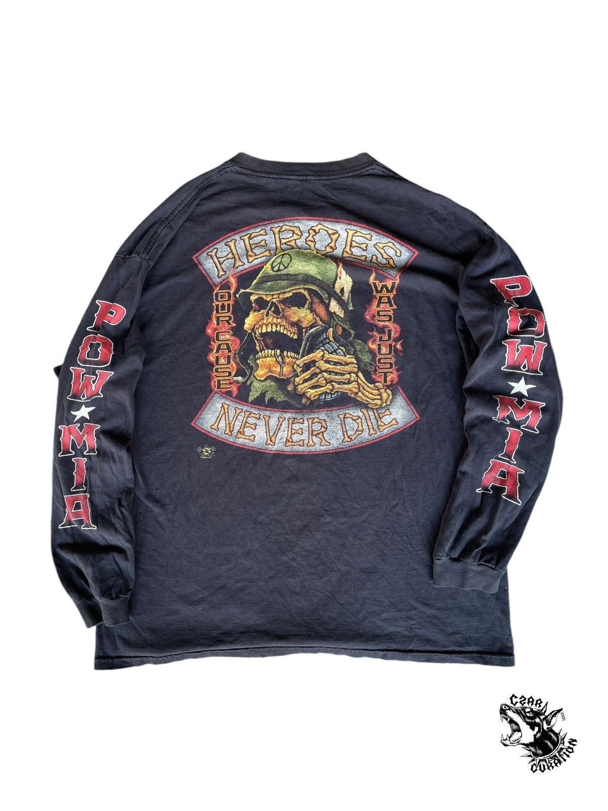 Vintage Faded skull longsleeve T Size US XL / EU 56 / 4 - 1 Thumbnail
