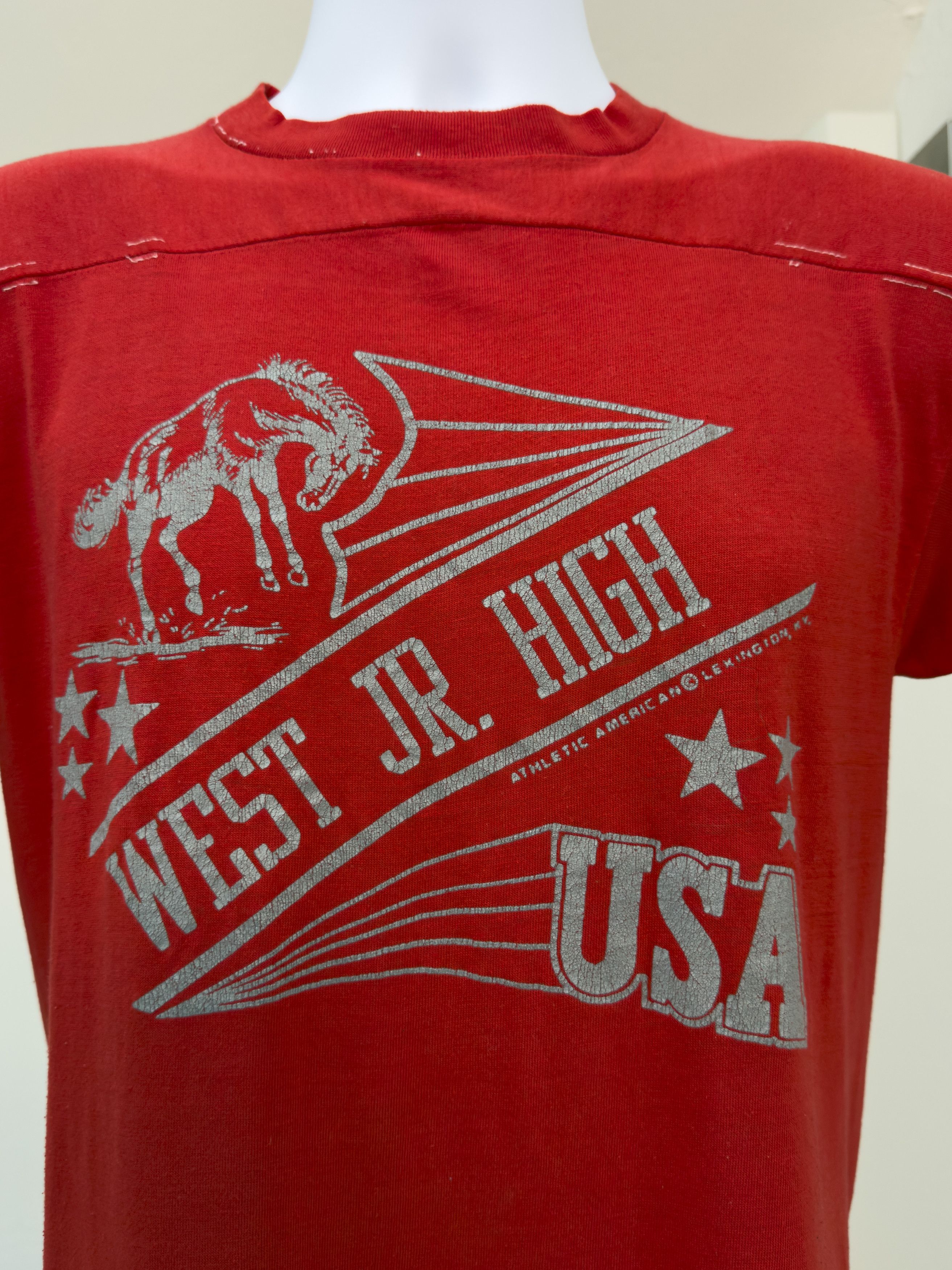 Other Vintage Sportswear West Jr. High USA Graphic T-Shirt Size US M / EU 48-50 / 2 - 2 Thumbnail