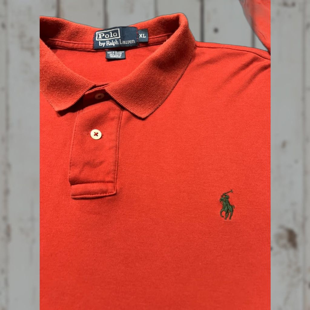 Polo Ralph Lauren Polo Ralph Lauren Men’s Long Sleeve XL Red Cotton Polo Shirt Casual Custom Fit Size US XL / EU 56 / 4 - 1 Thumbnail