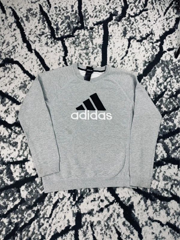 Adidas Adidas crewneck sweatshirt gray logo S Size US S / EU 44-46 / 1 - 1 Thumbnail