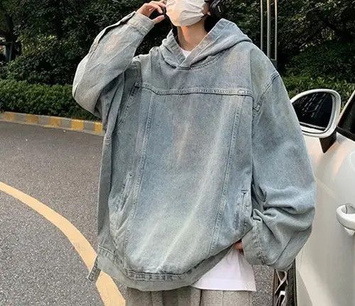 Japanese Brand Y2K Oversized Hood Distressed Denim Pockets Hoodie Size US XL / EU 56 / 4 - 2 Thumbnail