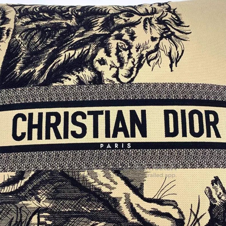 Dior Dior Zoo series logo letter pattern embroidered brown cush Size ONE SIZE - 5 Thumbnail