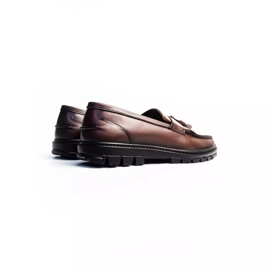 Designer × Ivy Crew × Simple Shoes Windsor Brown Chunky Leather Loafer Size US 10 / EU 43 - 5 Thumbnail