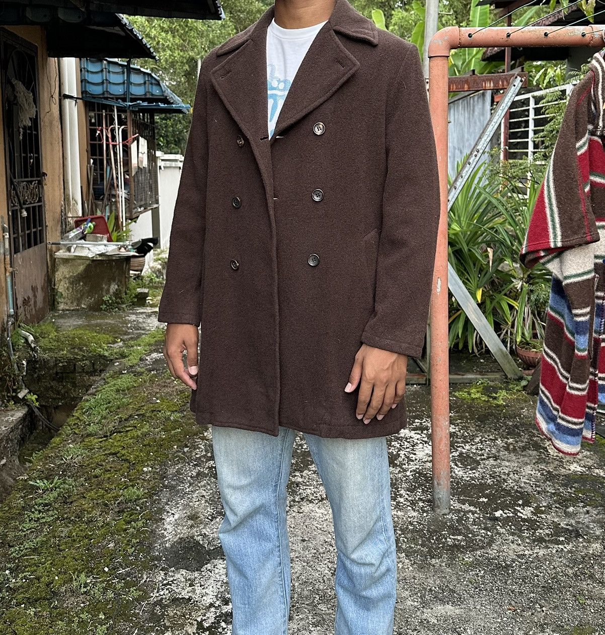 Issey Miyake 👹INED Double Breasted Wool Jacket By Issey Miyake Size US M / EU 48-50 / 2 - 6 Thumbnail