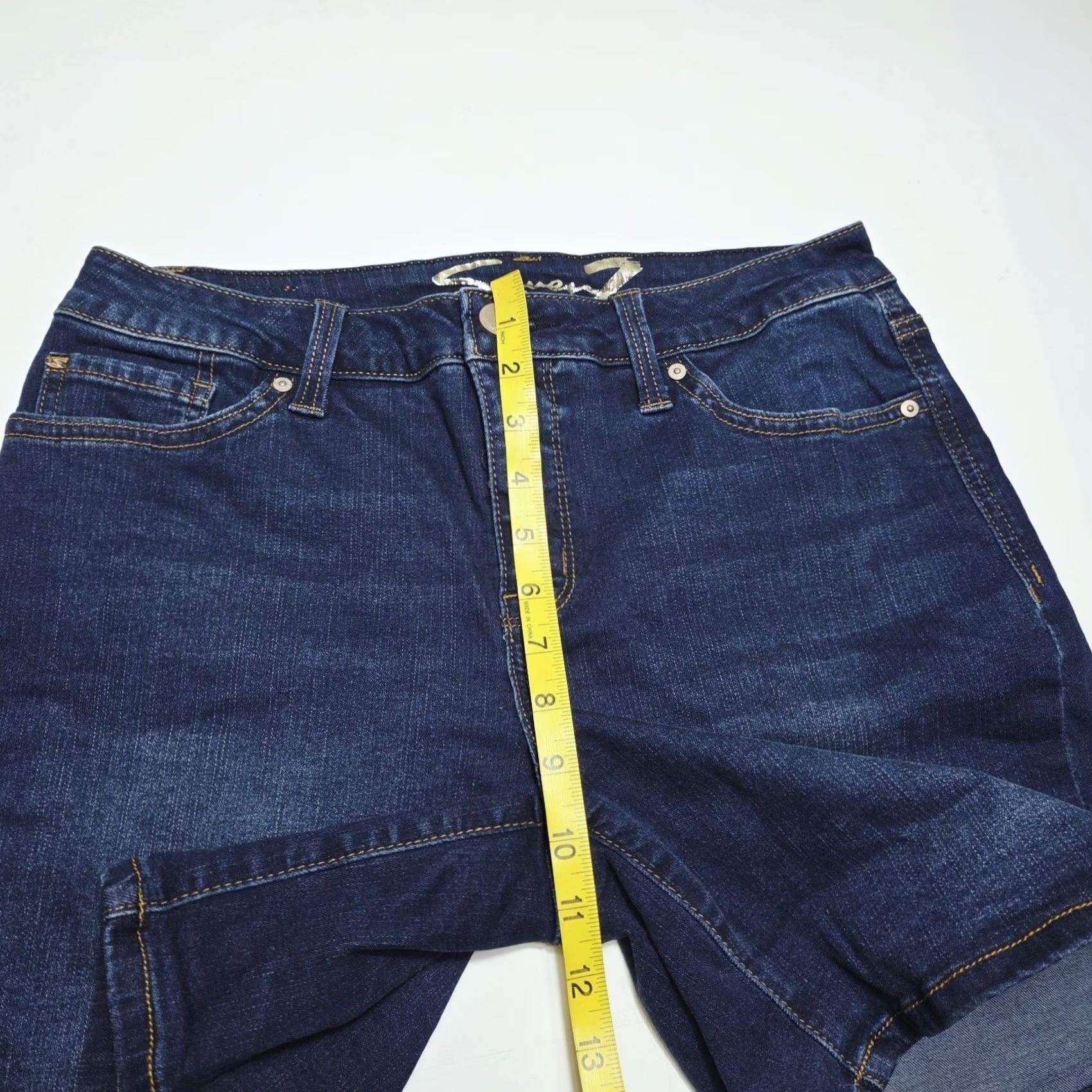Vintage Seven7 Weekend Shorts Denim Jean Size 8 Mid Rise Casual Summer Womens Bermuda Denim Shorts 5-Pocket Blue Size 30" / US 8 / IT 44 - 5 Thumbnail