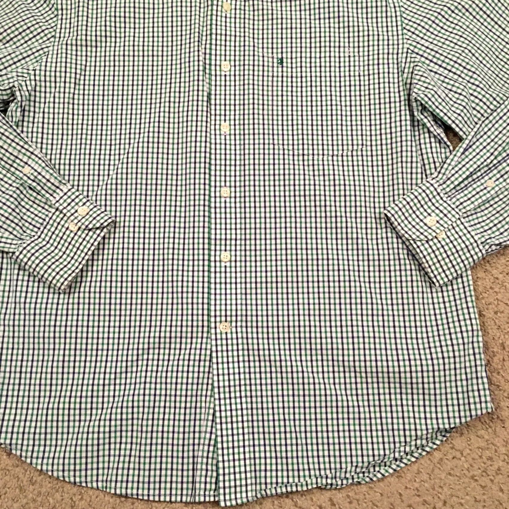 Izod Izod Shirt Mens Large Green Plaid Long Sleeve Button Down Shirt Size US L / EU 52-54 / 3 - 4 Thumbnail
