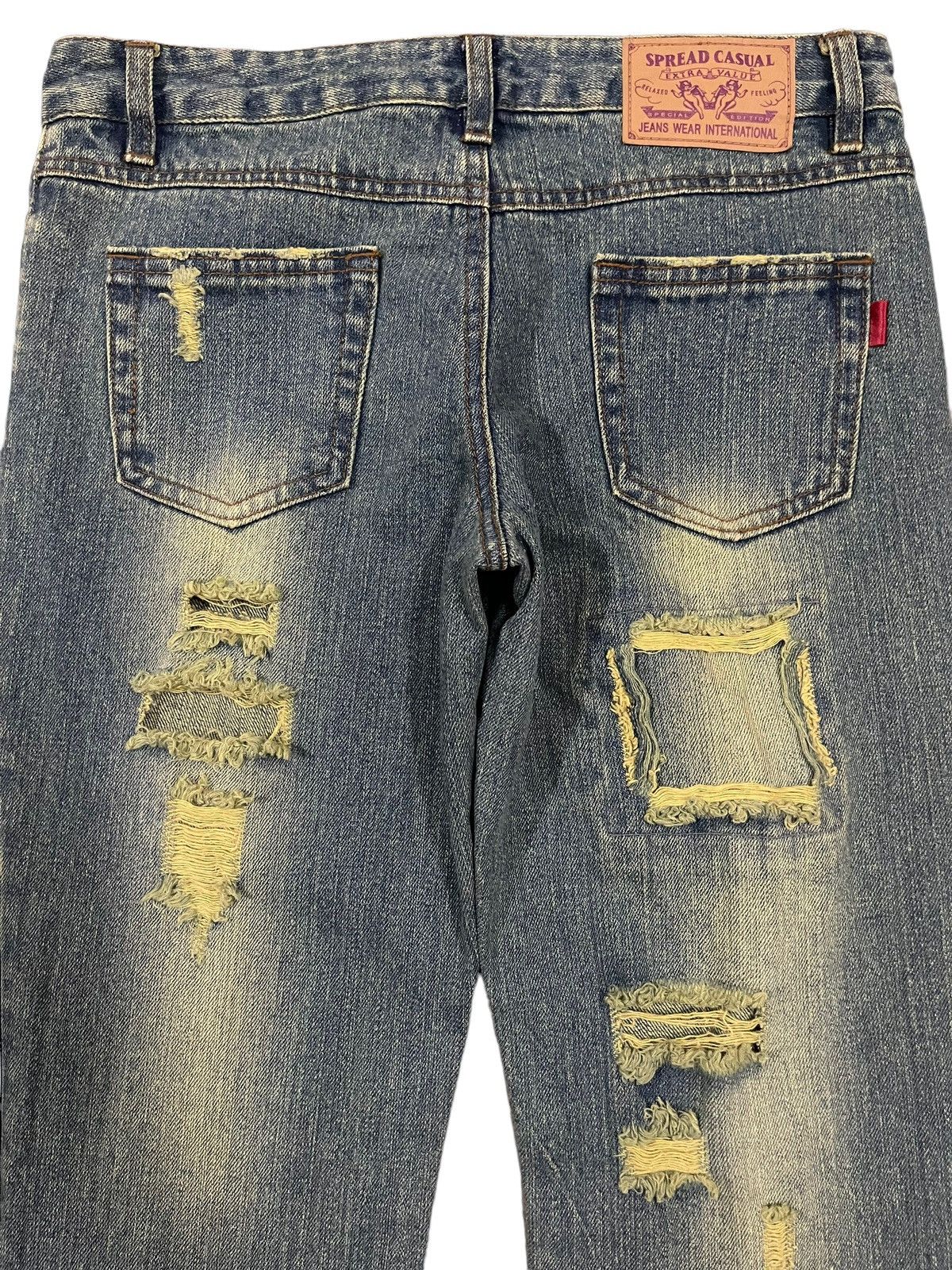 If Six Was Nine Vintage Japanese Brand Faded Wash Distressed Flare Jeans Size US 30 / EU 46 - 4 Thumbnail
