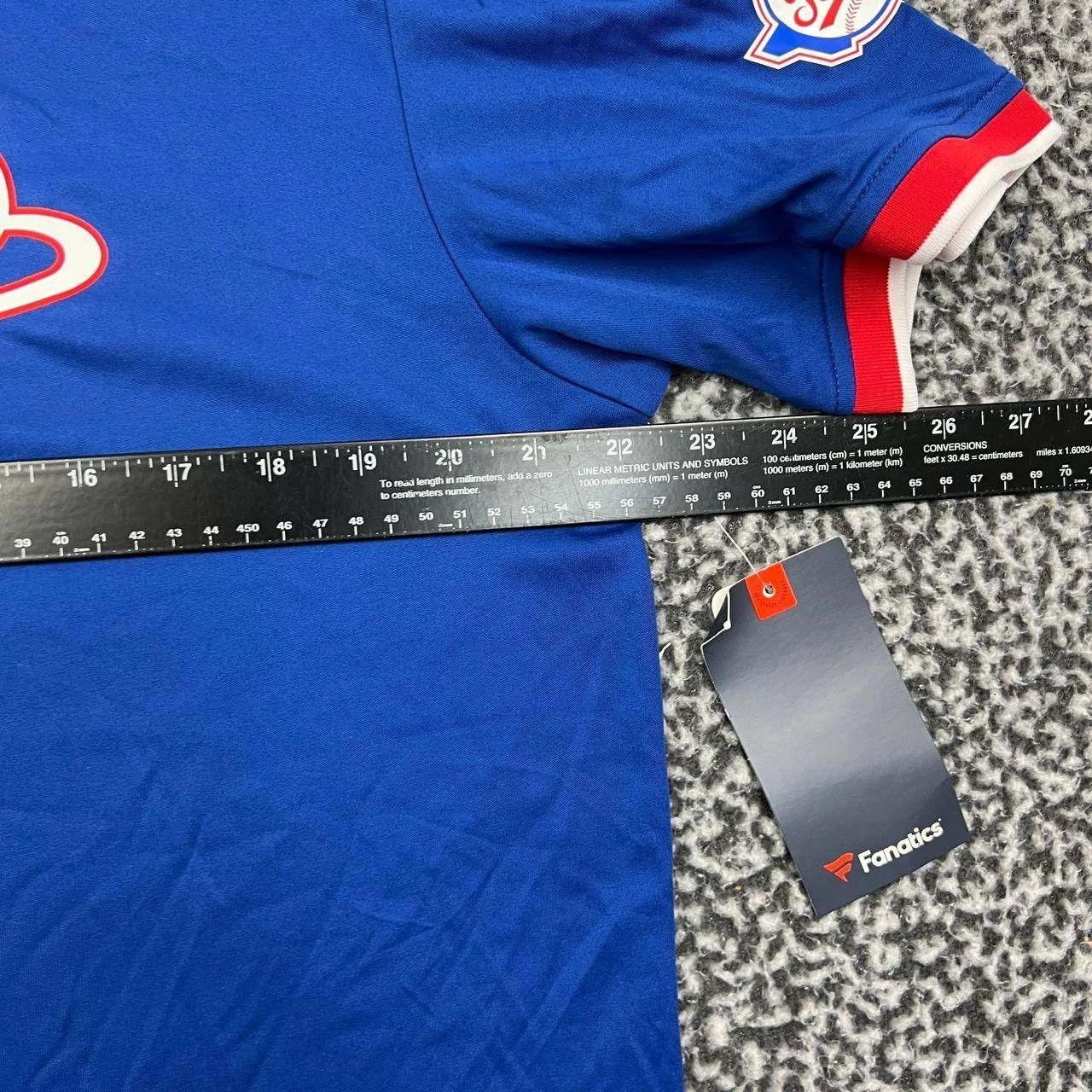 Other Texas Rangers Shirt Men Blue Red Short Sleeve V-Neck New L Size US L / EU 52-54 / 3 - 6 Thumbnail