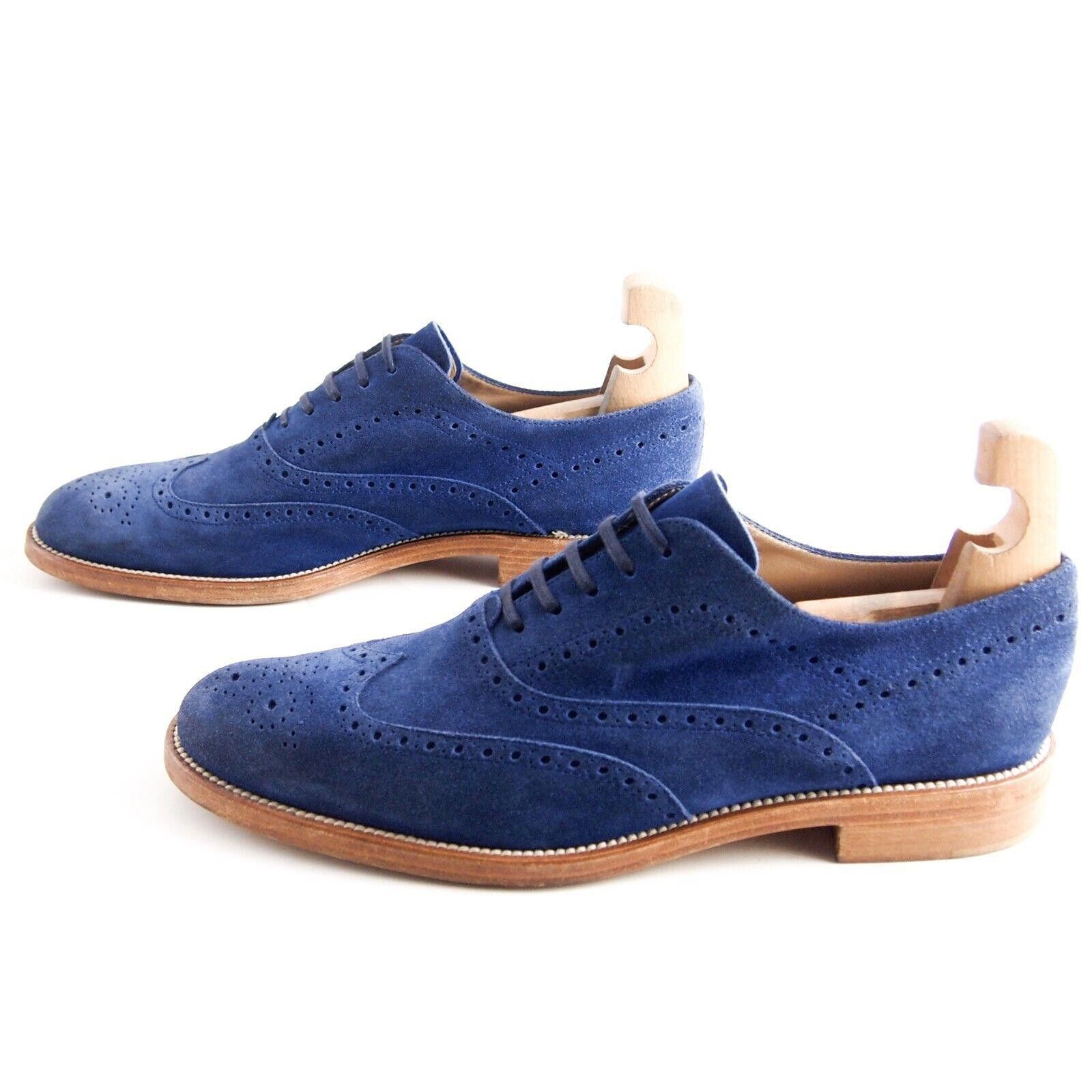 Tod's TOD's Wingtip Brogues Oxford Blue Suede US 10 EU 43 Size US 10 / EU 43 - 2 Thumbnail