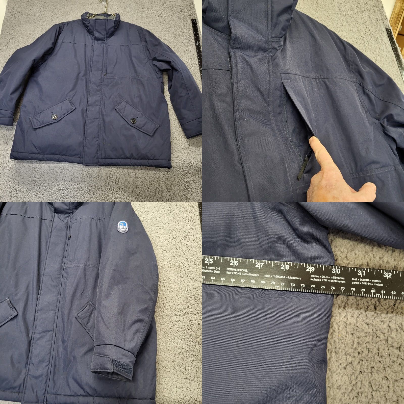 Lands' End Lands' End Squall Parka Mens 2XL Navy Blue Down Lined Coat Parka Women? No. Size US XXL / EU 58 / 5 - 8 Thumbnail