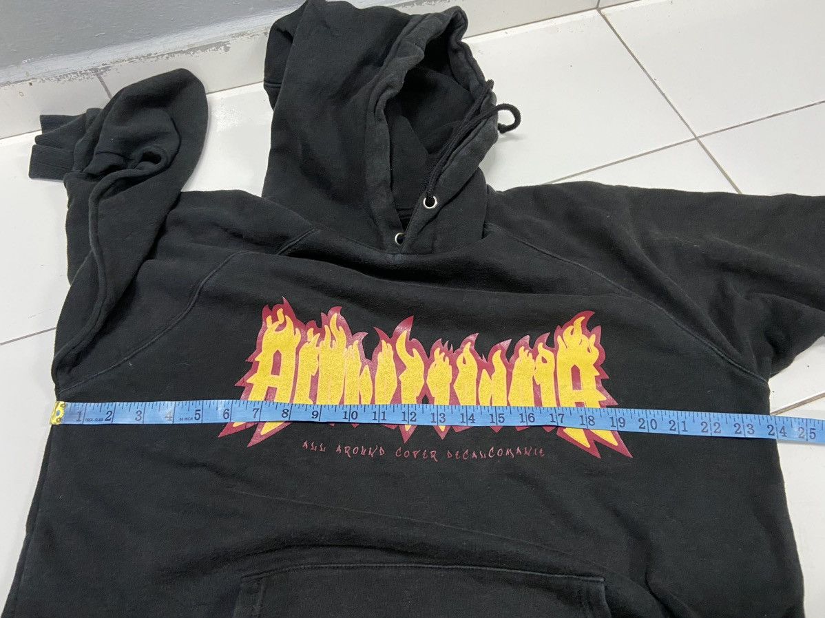 Japanese Brand ACOVER FLAME SPELLOUT BLACK HOODIE Size US L / EU 52-54 / 3 - 9 Thumbnail