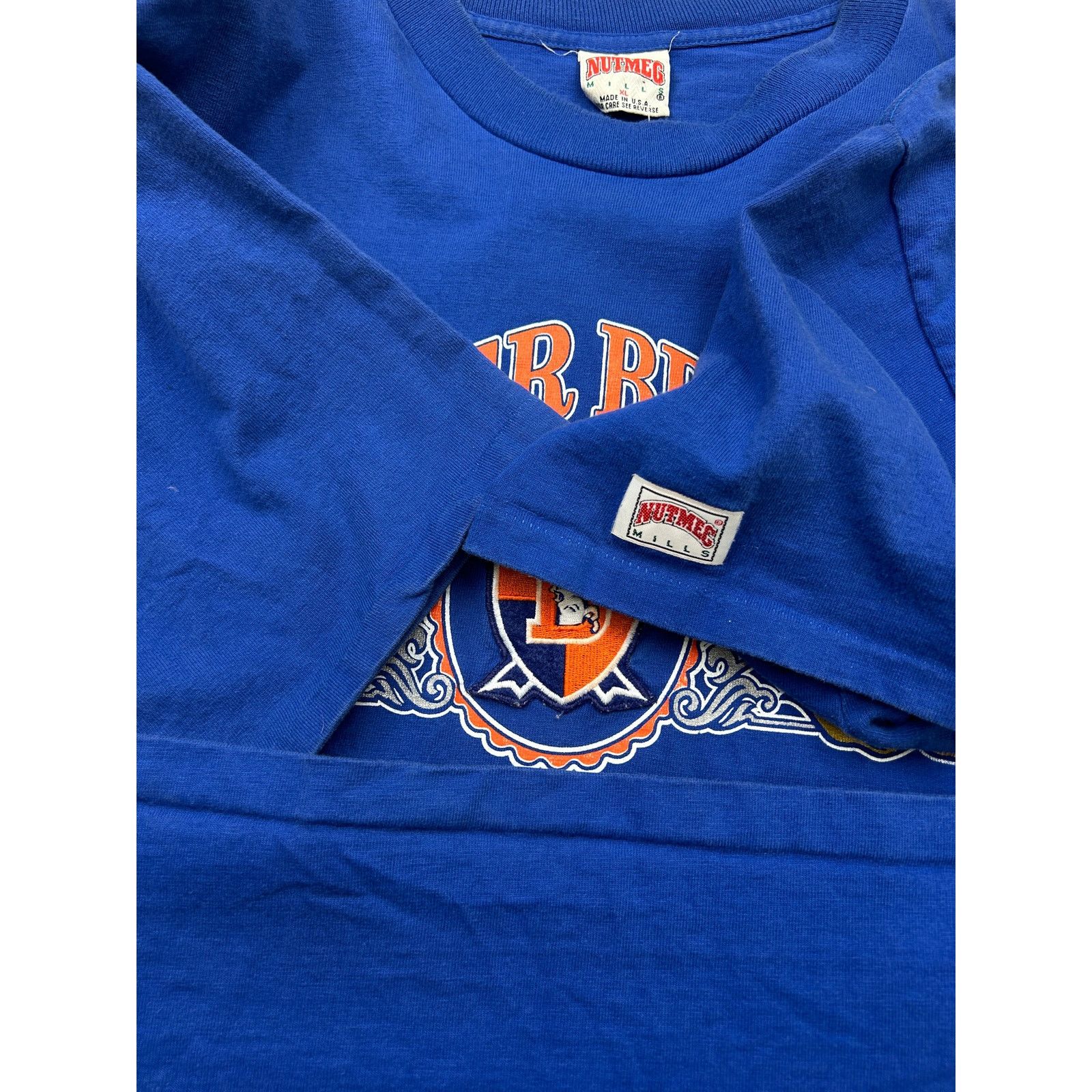 Nutmeg Vintage 90s Denver Broncos NFL Nutmeg T Shirt Size XL Size US XL / EU 56 / 4 - 4 Thumbnail