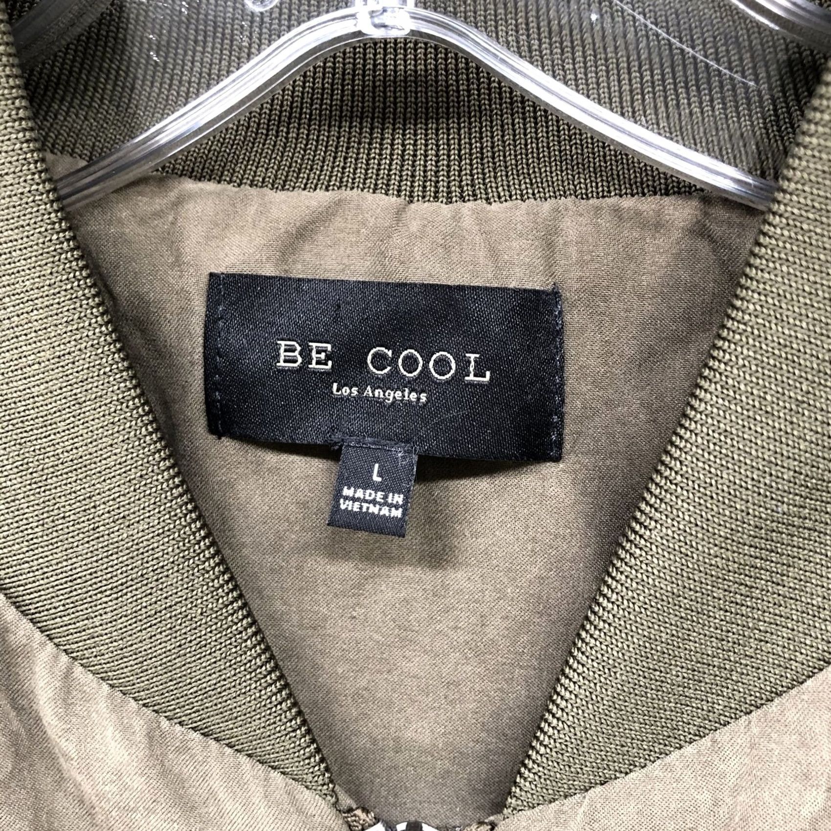 Olive Be Cool Bomber Jacket Mens L Olive Green Lightweight Faux Suede Utility Outdoor Jacket Size US L / EU 52-54 / 3 - 6 Thumbnail