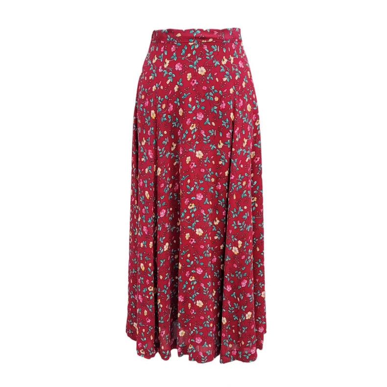 Kenzo Kenzo Takada1980s red flower long dress skirt Size 25" / US 0 / IT 36 - 8 Thumbnail