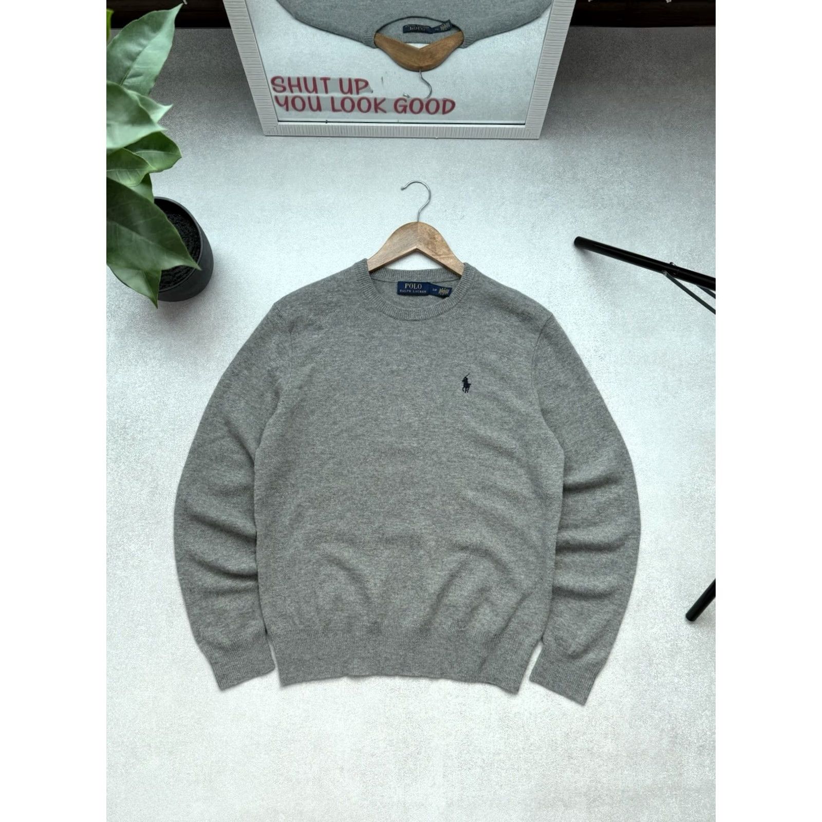 Polo Ralph Lauren VINTAGE Polo Ralph Lauren Classic Gray Wool Sweater Mens S Size US S / EU 44-46 / 1 - 2 Thumbnail