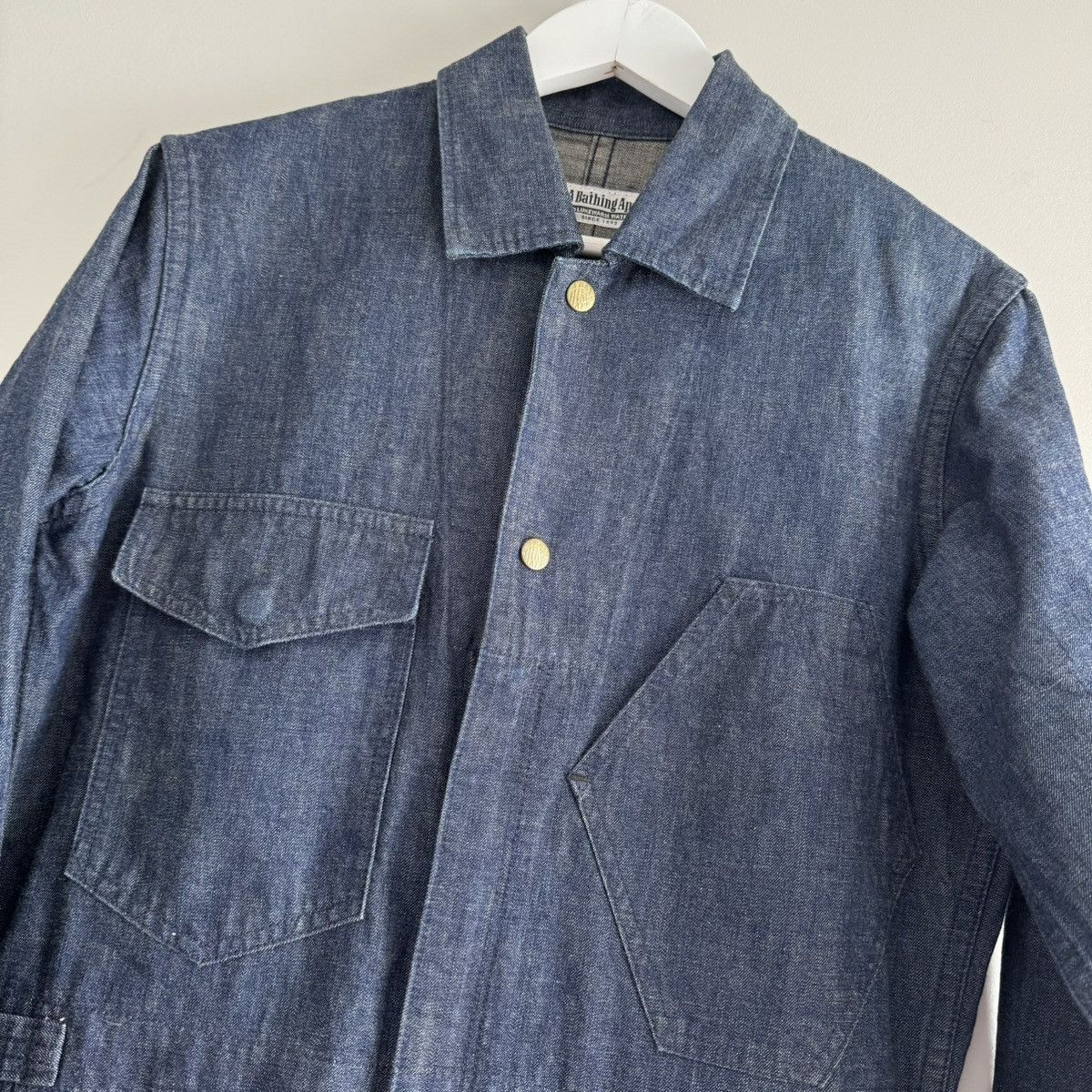 Nigo Bape Sta Denim Coveralls Jumpsuit Size US 30 / EU 46 - 5 Thumbnail