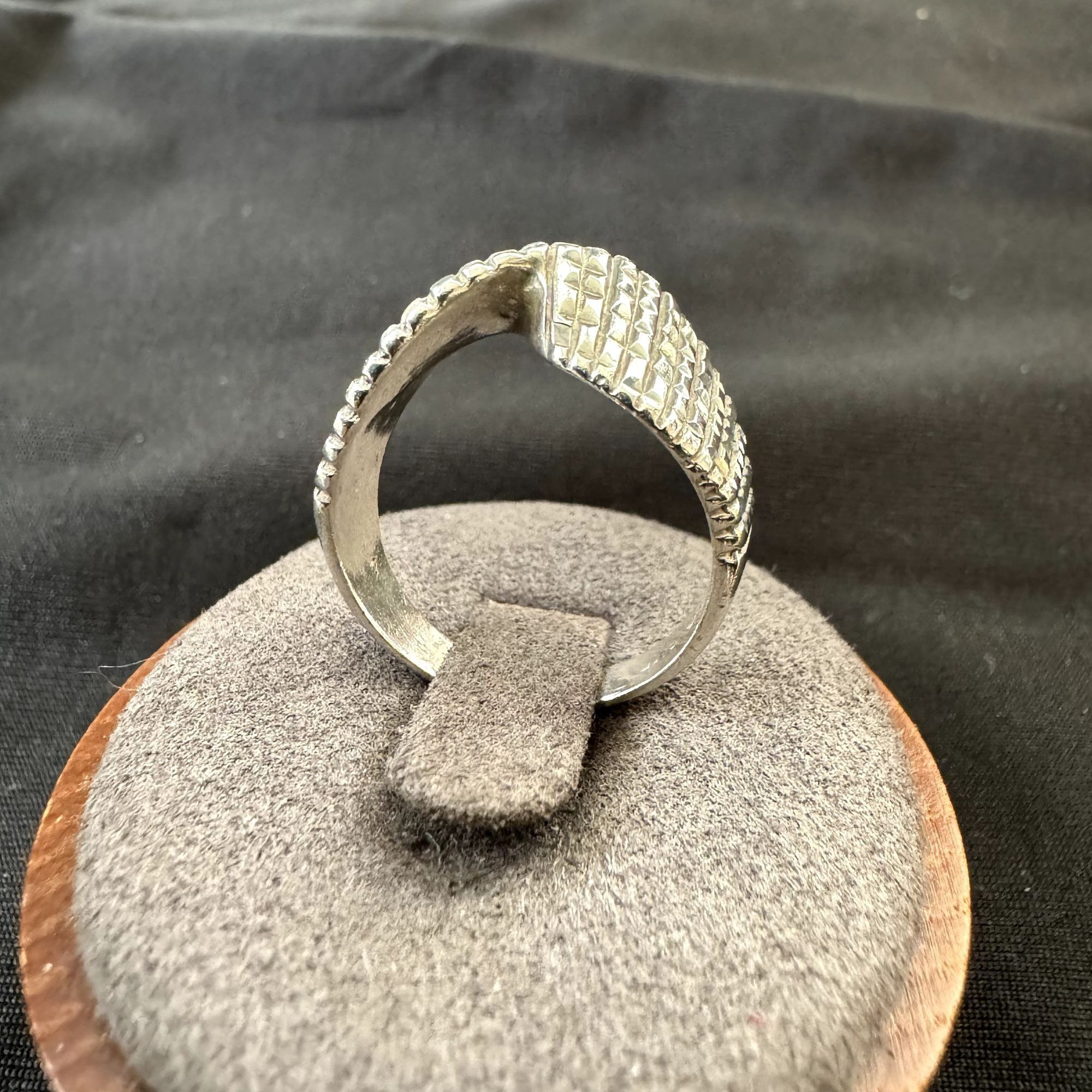 Vintage Vintage Sterling SIlver 925 Large Twist Geometric Textured S Size ONE SIZE - 3 Thumbnail