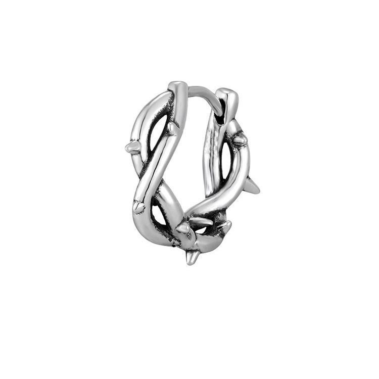 Jewelry × Sterling Silver New Trend Earrings One Pairs Chrome Jewelry Size ONE SIZE - 5 Thumbnail