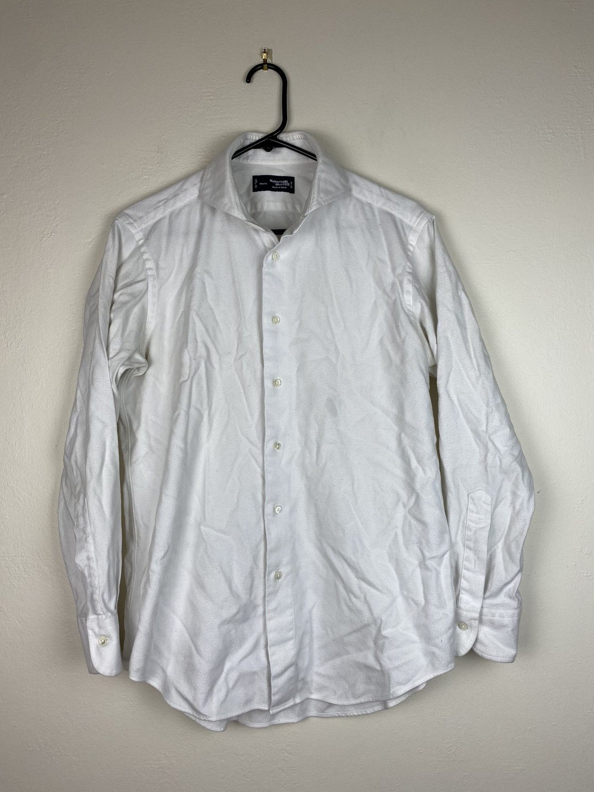 Japanese Brand Makers Shirt Slim Fit Button Up Dress Shirt Made in Japan Size US M / EU 48-50 / 2 - 1 Thumbnail