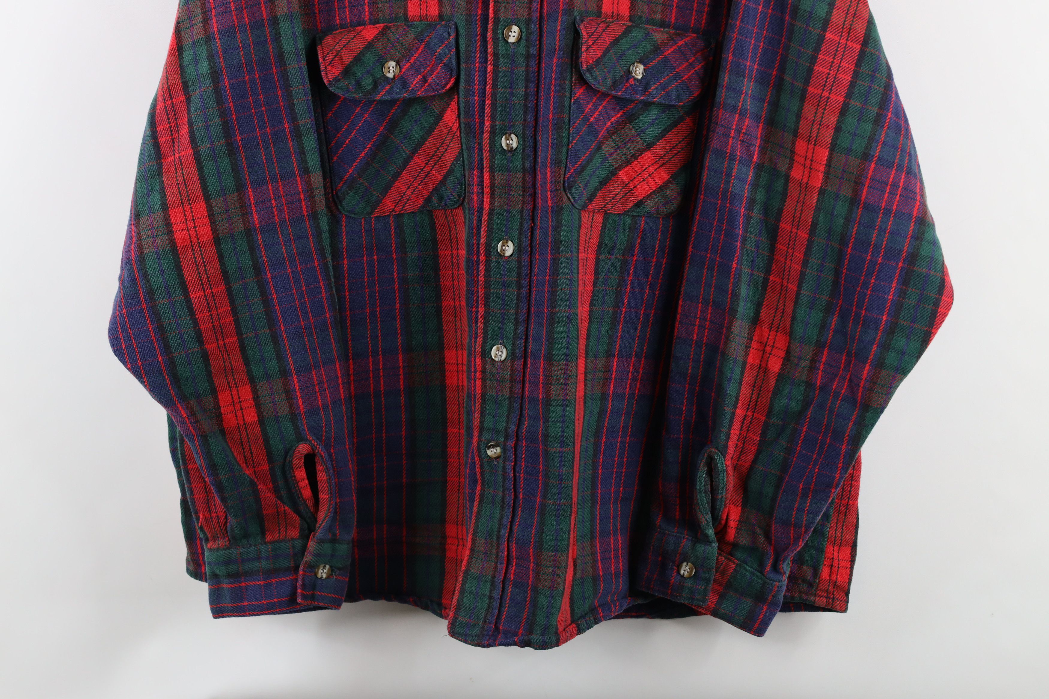 FiveBrother × Vintage Vintage 90s Five Brother Flannel Button Shirt Plaid USA Size US XXL / EU 58 / 5 - 3 Thumbnail