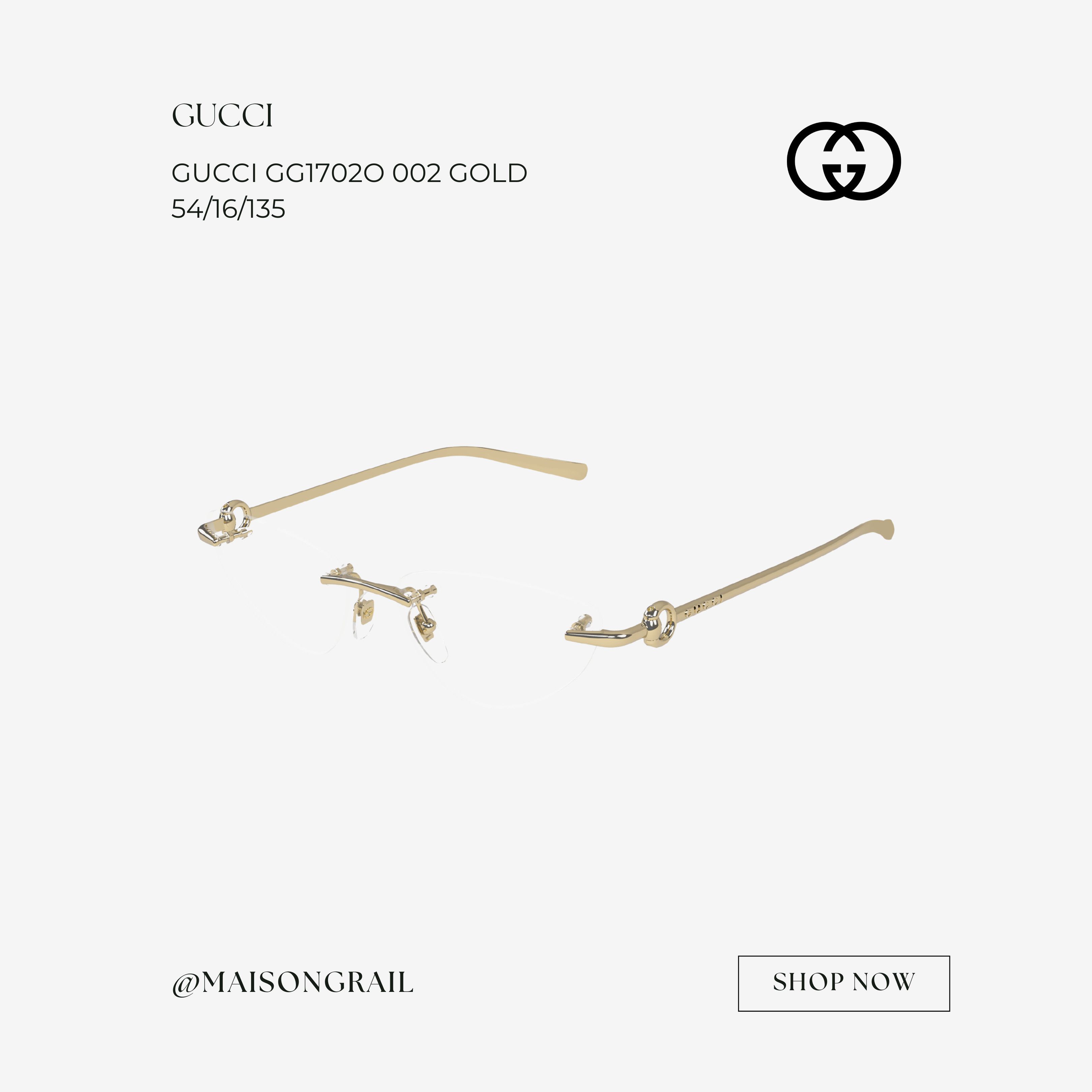 Gucci GUCCI GG1702O 002 EYEGLASSES Size ONE SIZE - 1 Thumbnail