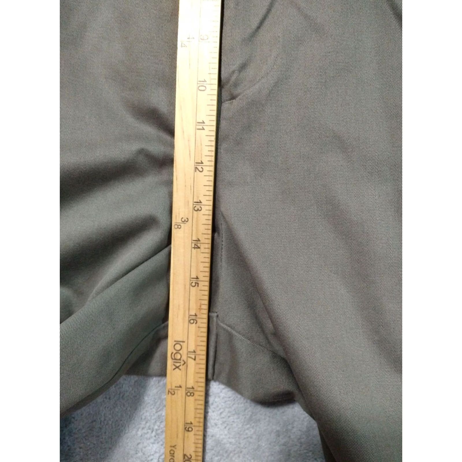 Vintage Oak Hill Pants Mens 58x30 Green Chino Tapered Pleated Comfort Waist Cotton Front Pocket Slash Pocket Size US 42 / EU 58 - 4 Thumbnail