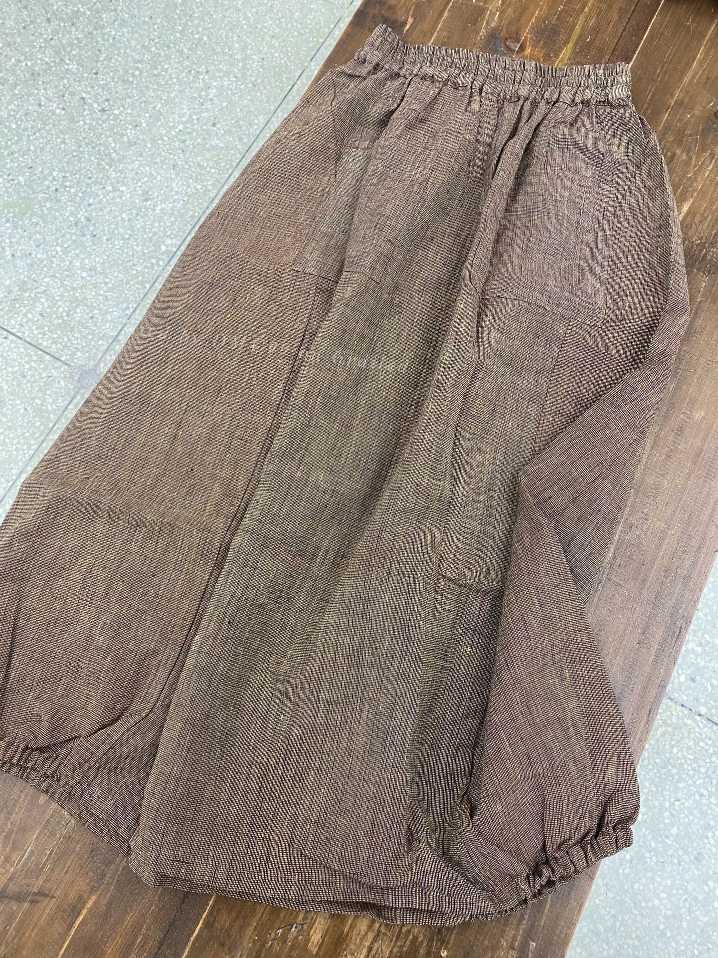 Other Handwoven Linen Balloon Midi Skirt Size 32" / US 10 / IT 46 - 1 Thumbnail
