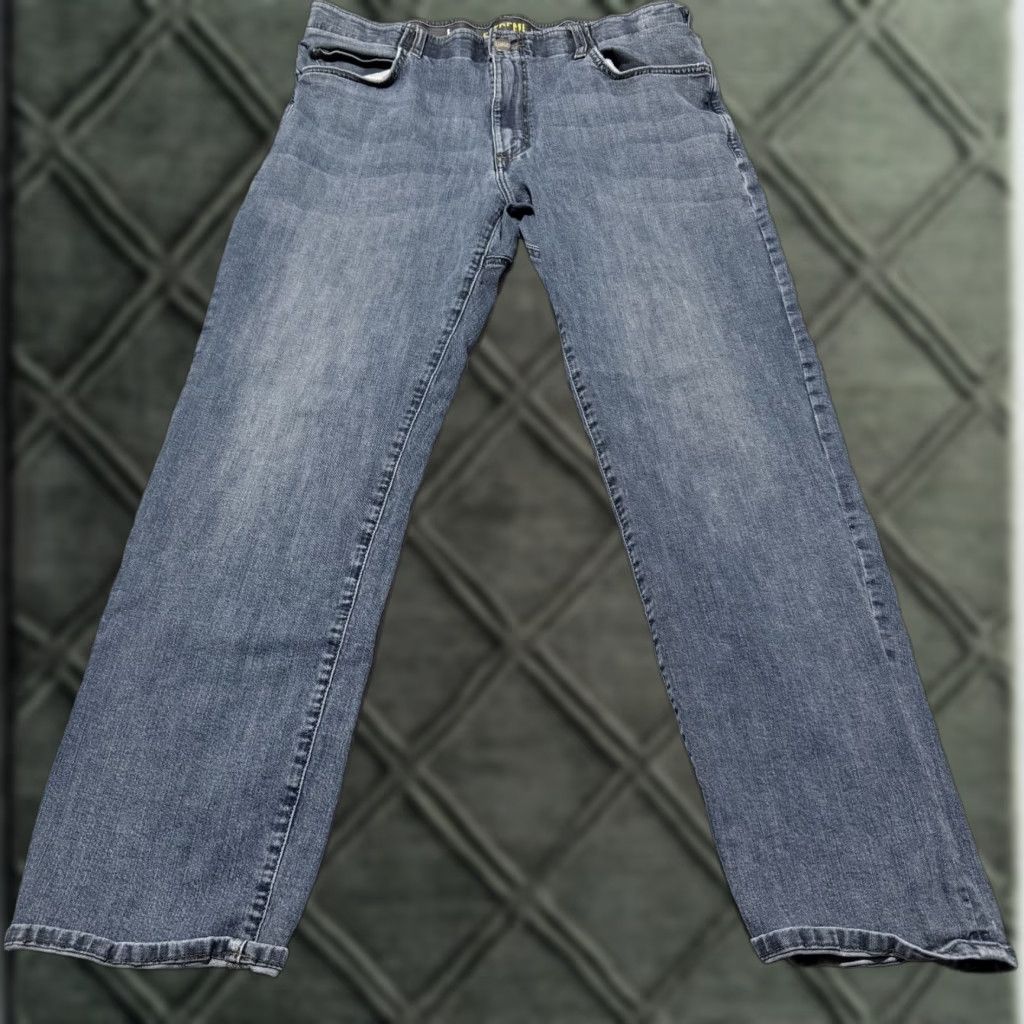 Lee Lee Jeans Men's Blue Denim Stretch Classic Straight 38x32 90s Y2K Vintage? (No) Size US 38 / EU 54 - 1 Thumbnail
