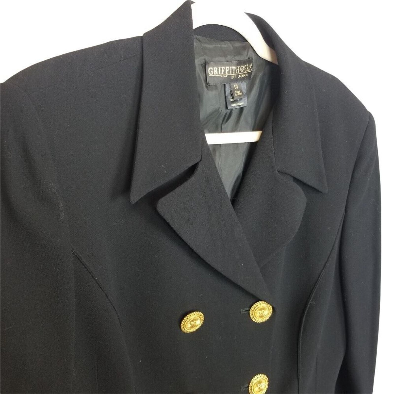 Vintage Vintage St. John Womens Wool Blazer Dark Academia Preppy 10 Size L / US 10 / IT 46 - 6 Thumbnail