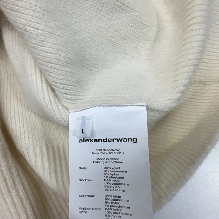 Alexander Wang Alexander Wang Crystal Front Cashmere Sweater - Size L / US 10 / IT 46 - 3 Thumbnail