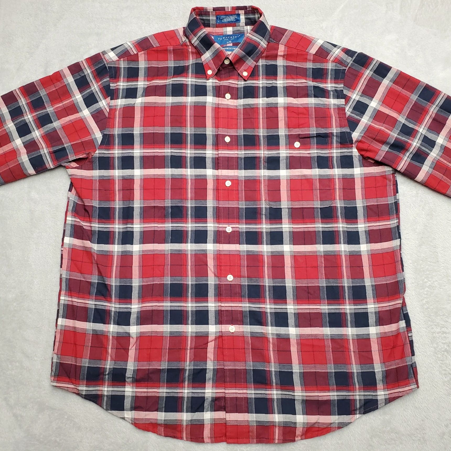 Etro VINTAGE Towncraft Shirt Men L Red Plaid Button-Down Long Sleeve Casual Size US L / EU 52-54 / 3 - 8 Thumbnail