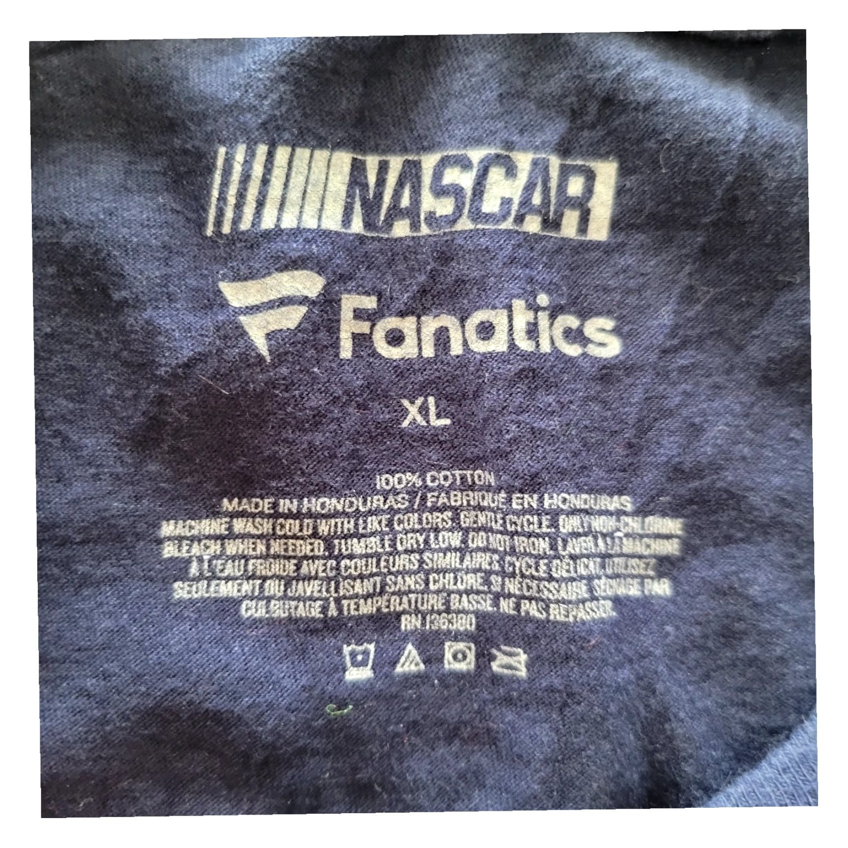 Vintage VINTAGE Fanatics NASCAR T-Shirt - Navy Blue - 100% Cotton - Short Sleeve - XL - Men’s Size US XL / EU 56 / 4 - 7 Thumbnail