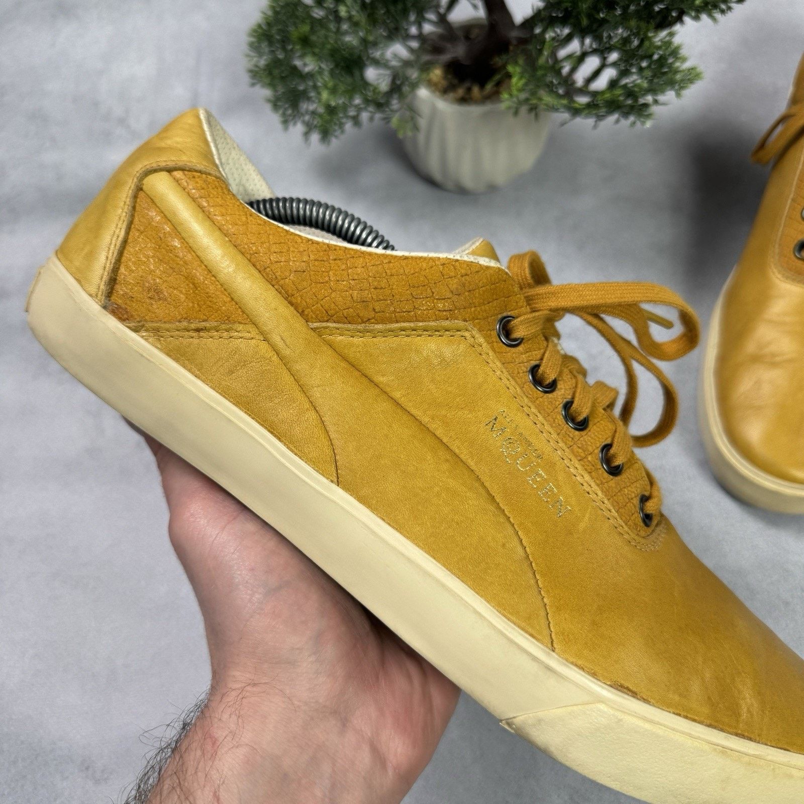 Puma Vintage Puma x Alexander McQueen Low Top Leather Shoes Size US 12 / EU 45 - 4 Thumbnail