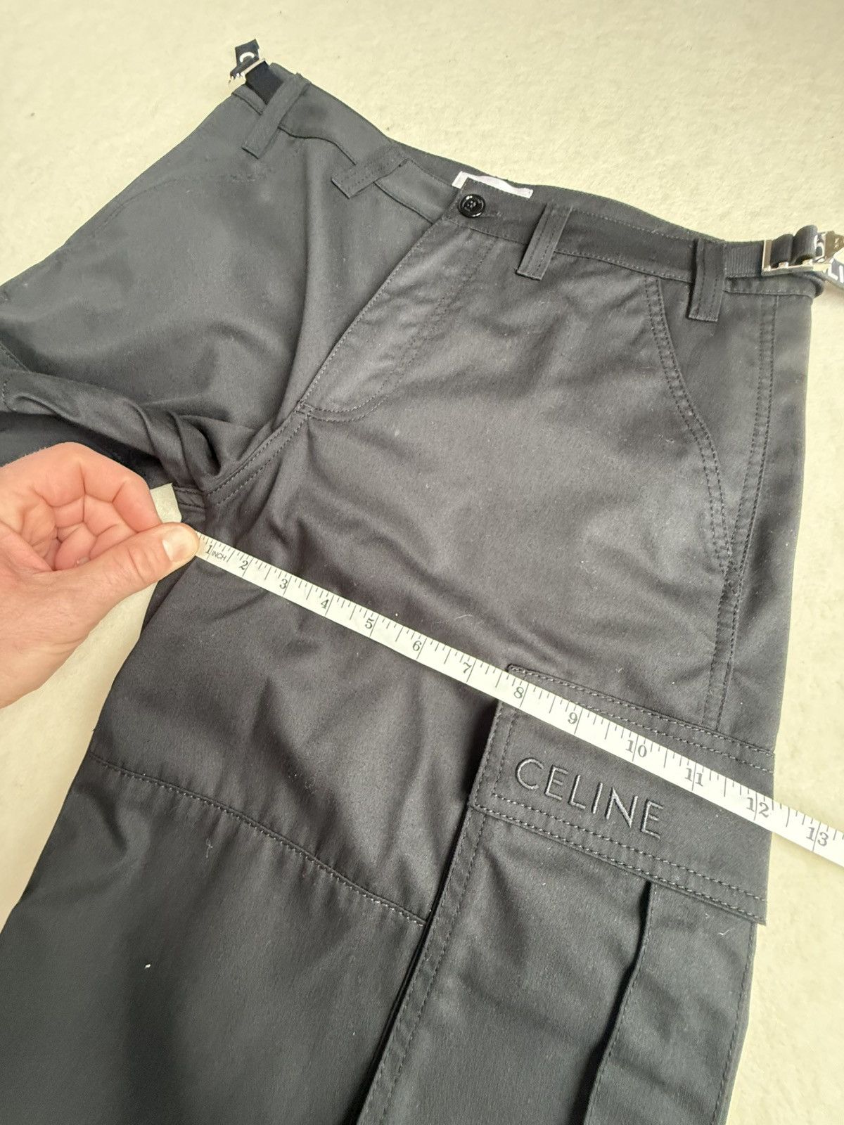 Celine $1.5k Celine logo black cargo pants jeans Hedi Slimane 48 Size US 32 / EU 48 - 6 Thumbnail