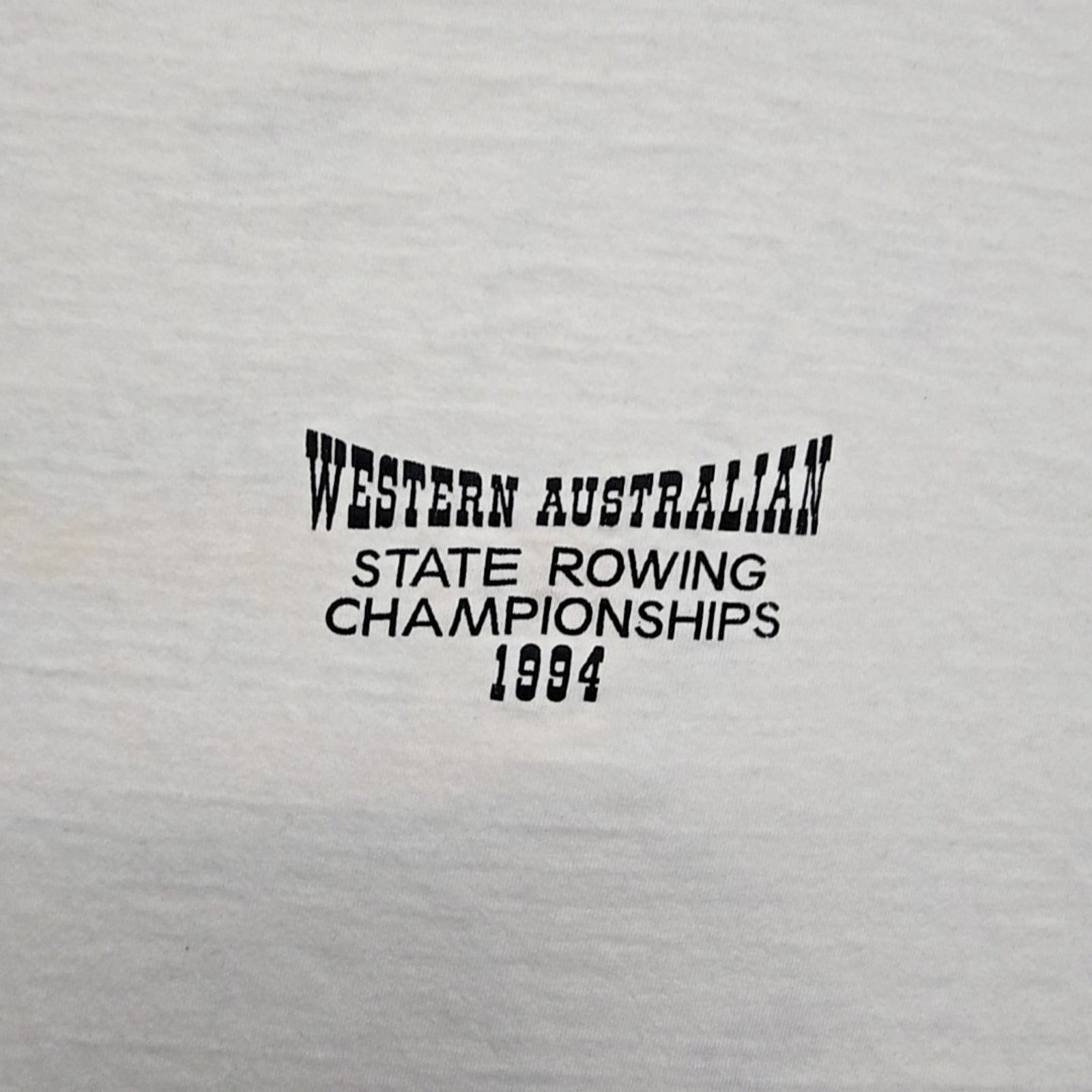 Vintage Vintage WA Rowing Shirt State Champs Australian White L Tee Size US L / EU 52-54 / 3 - 11 Thumbnail