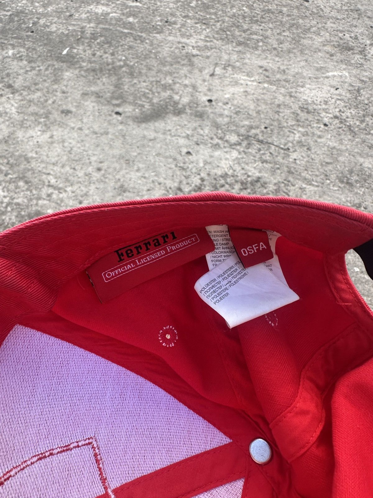 Ferrari Vintage Ferrari Baseball Cap Hat Red Italian F1 Racing Rare Size ONE SIZE - 4 Thumbnail