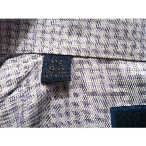David Donahue DAVID DONAHUE MENS PURPLE COTTON DRESS SHIRT 16.5/32-33 Size US L / EU 52-54 / 3 - 4 Thumbnail