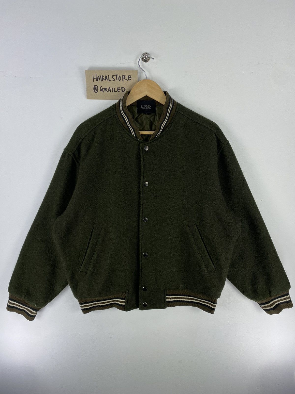 Japanese Brand Vintage 90s Bup-Men Varsity Big Logo Bomber Jacket Size US L / EU 52-54 / 3 - 4 Thumbnail