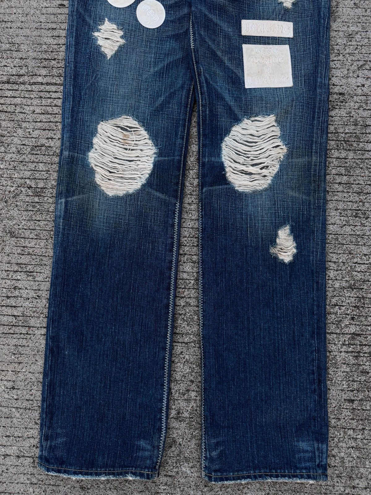 Number (N)ine Number (N)ine AW04 Patch Grunge Denim Size US 32 / EU 48 - 8 Thumbnail
