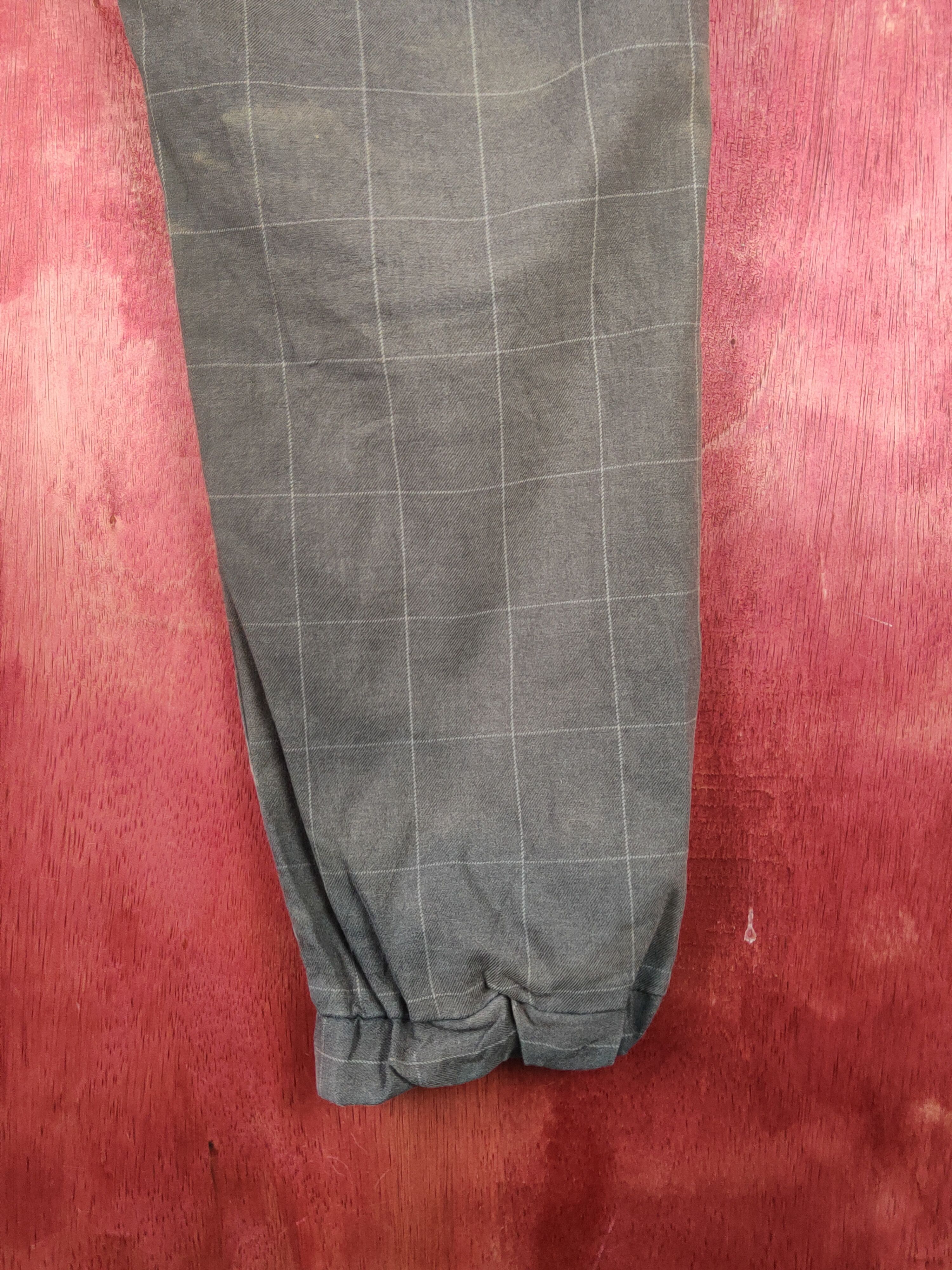 Japanese Brand × Vintage Uniqlo Dark Gray Faded checkered Jogger Pants #S2268 Size US 32 / EU 48 - 11 Thumbnail