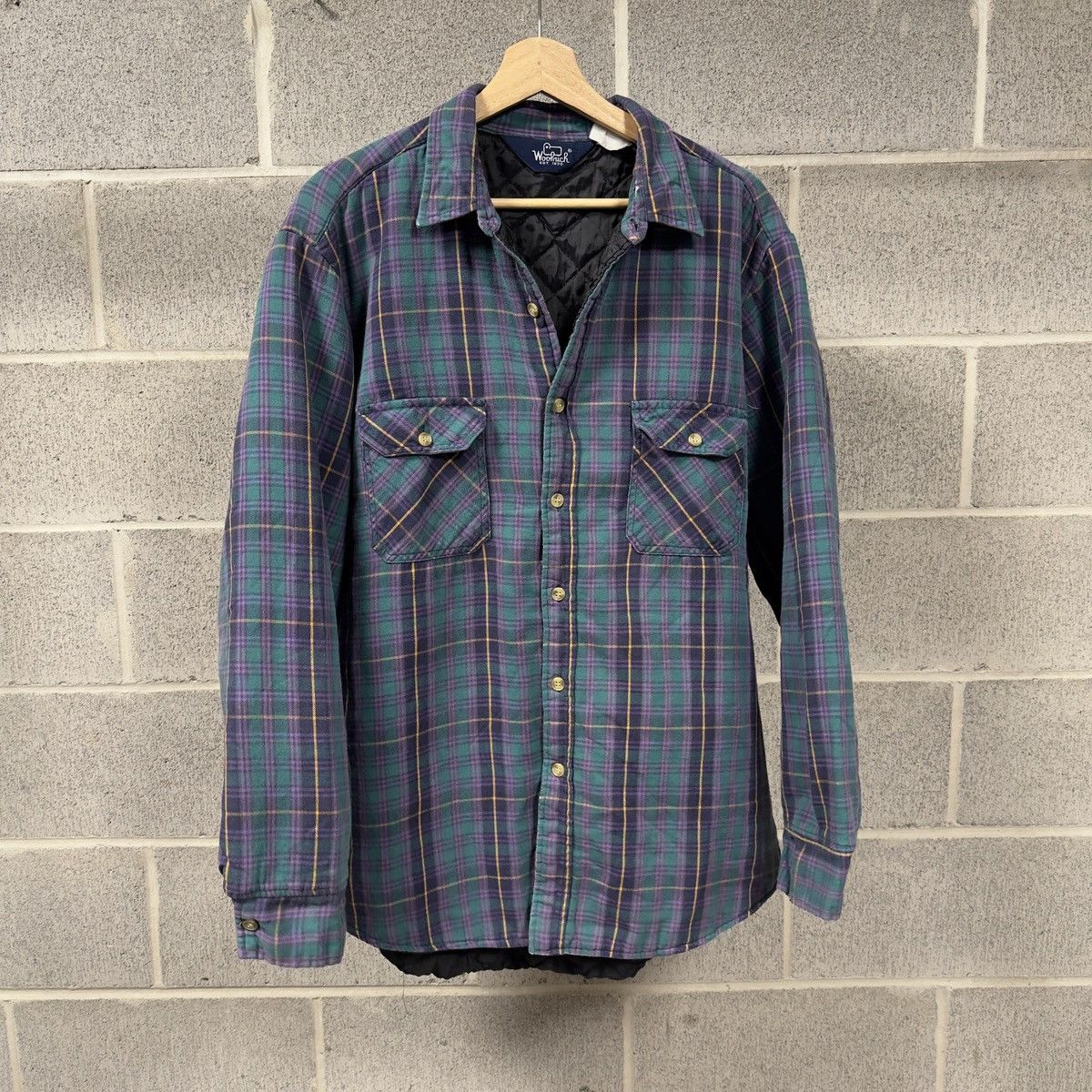 Vintage Vintage 80s Woolrich Plaid Grunge Flannel Jacket ERD Grunge Size US XL / EU 56 / 4 - 1 Thumbnail