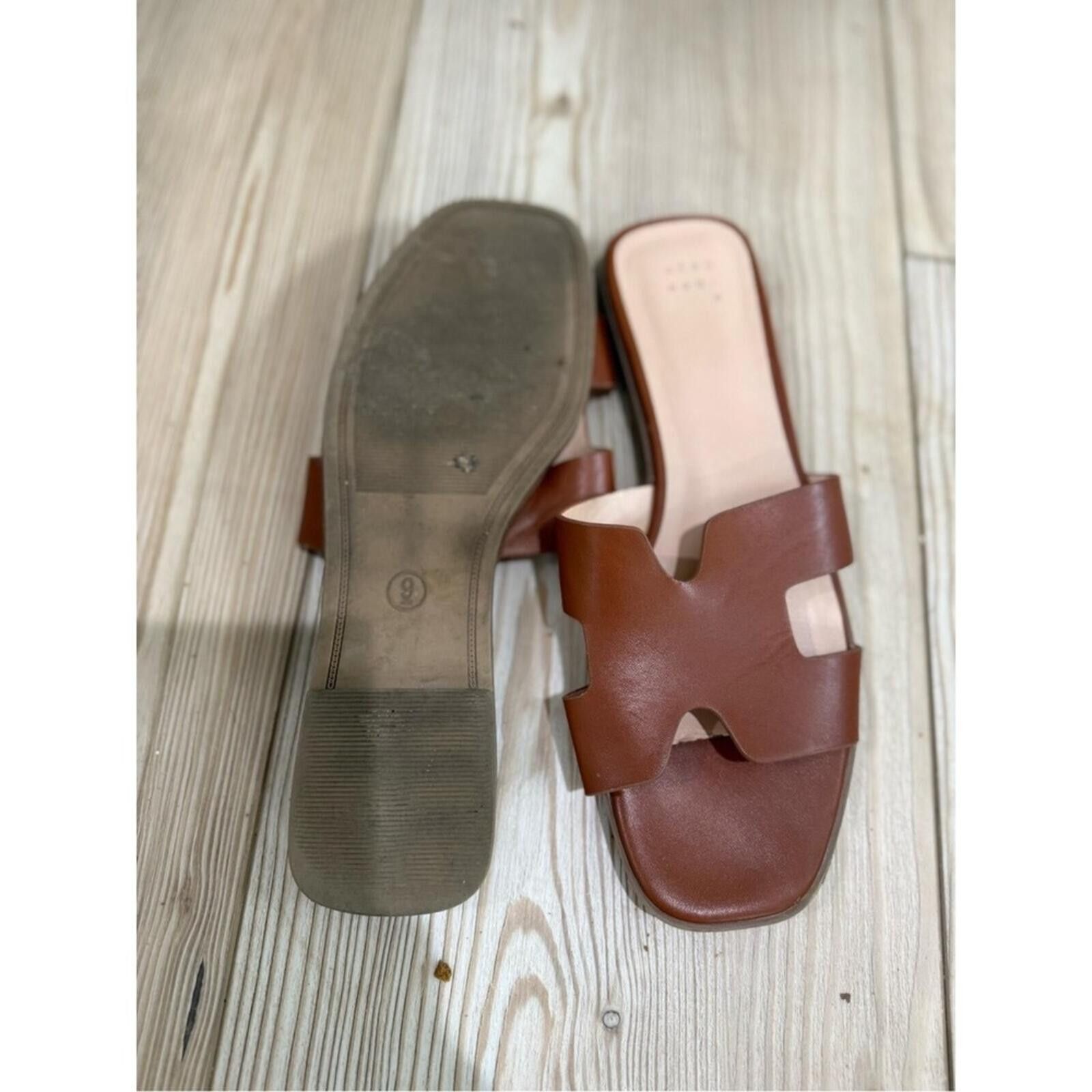 Other a new day Brown Slide Sandals with Cutout Strap Size US 9 / IT 39 - 3 Thumbnail