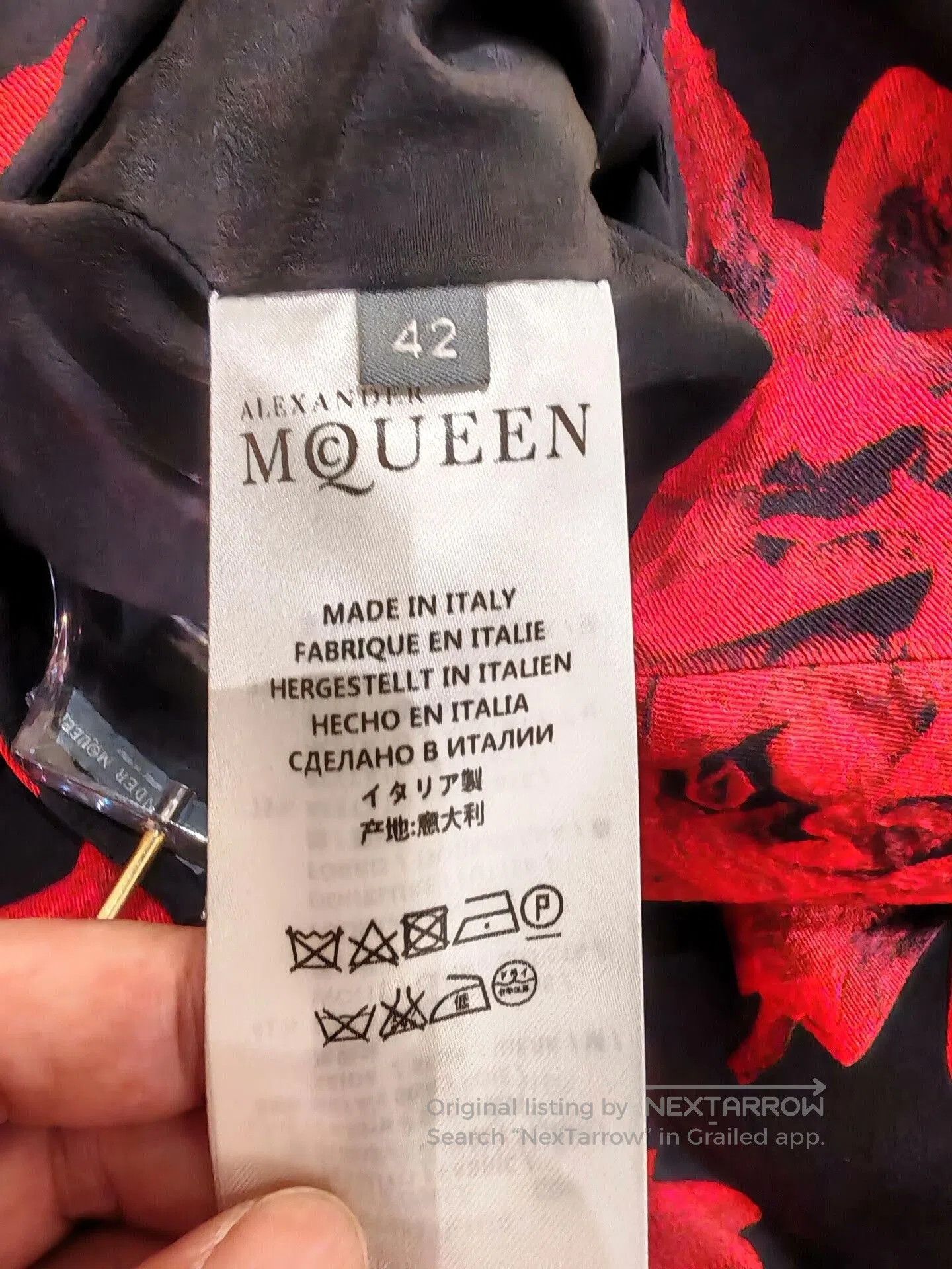 Alexander McQueen McQueen Rose Show Silk Dress. Size M / US 6-8 / IT 42-44 - 5 Thumbnail