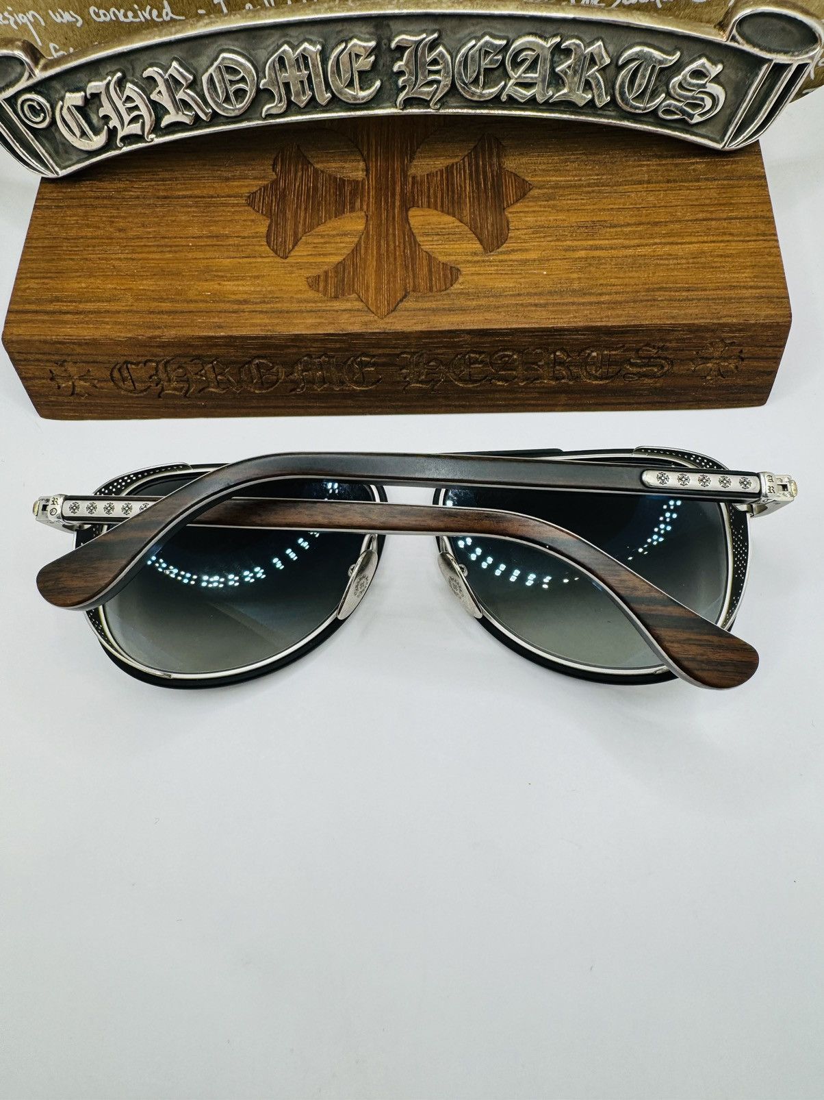 Chrome Hearts Chrome Hearts Wood Preyank Sunglasses Size ONE SIZE - 7 Thumbnail