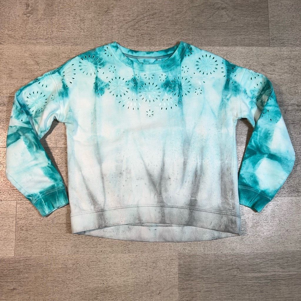 Boden Boden Arabella Eyelet Ombré Tie-dyed Crewneck Pullover Sweatshirt, Women’s Small Size S / US 4 / IT 40 - 12 Thumbnail