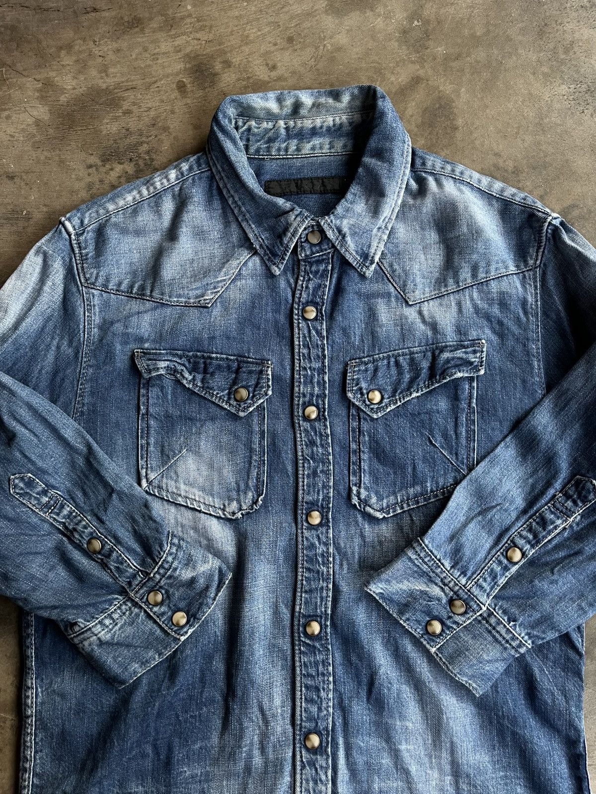 GOSTAR DE FUGA 2000s FUGA JAPANESE DENIM SHIRTS VKEI SEDITIONARIES GOTHIC Size US M / EU 48-50 / 2 - 4 Thumbnail