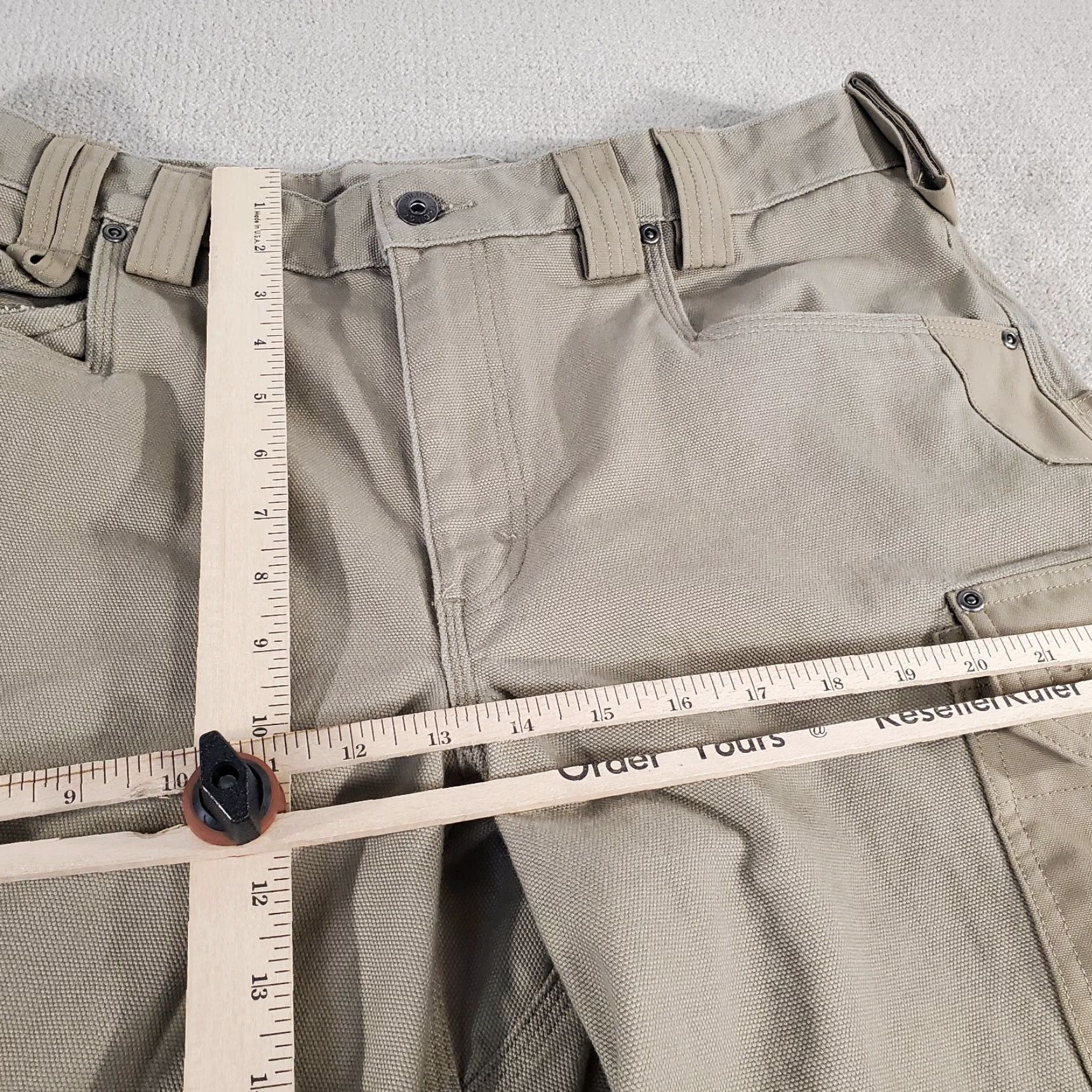 Doublet Duluth Trading Pants Mens 38x30 Beige Double Knee Cargo Work Wear Canvas 95209 Size US 38 / EU 54 - 4 Thumbnail