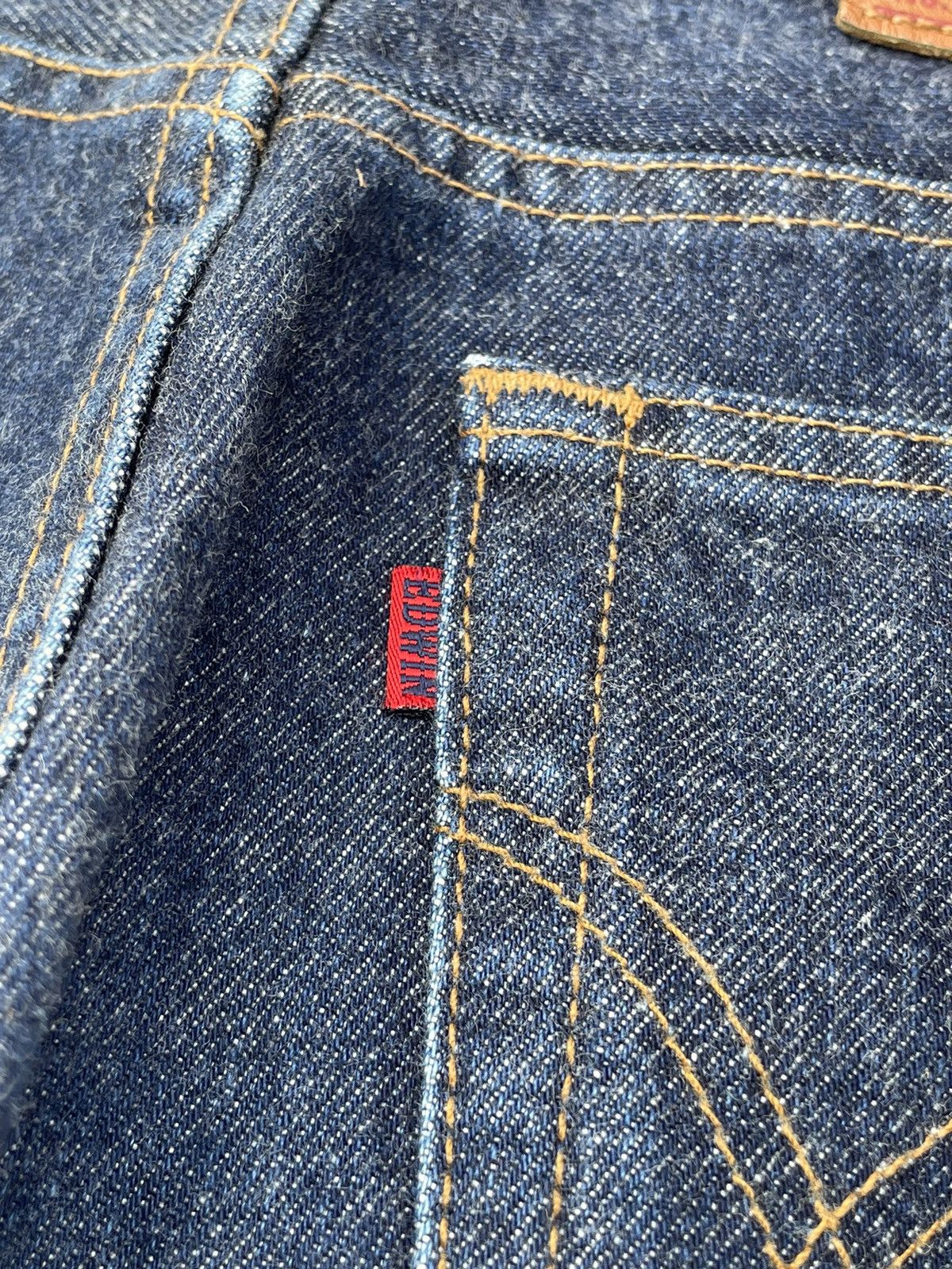 20471120 Edwin Miss 503 Minor Distress Flare Raw Denim (A41) Size 29" - 11 Thumbnail