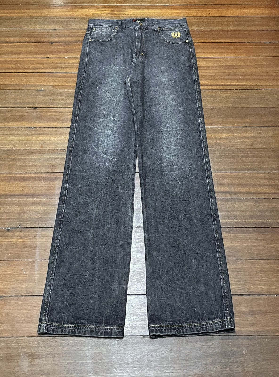 Phat Farm × Vintage Rare Design Vintage Brand Phat Farm Rapper Baggy Jeans 2000s Size US 36 / EU 52 - 1 Thumbnail