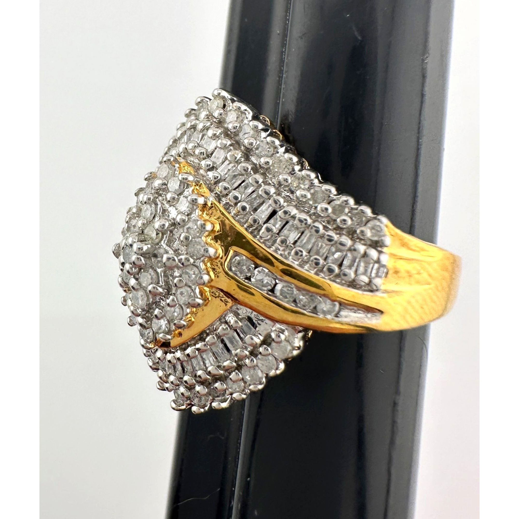 Other 1/2 Carat Marquise Lab Created Diamond Ring with Gold Overla Size ONE SIZE - 2 Thumbnail